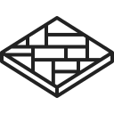 Stylized illustration of a textured paving stone, representing driveways and patios in Wicklow landscaping projects